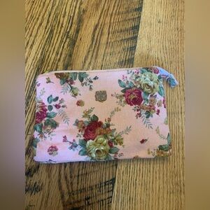 Anna sui pouch bag purse pink floral bag